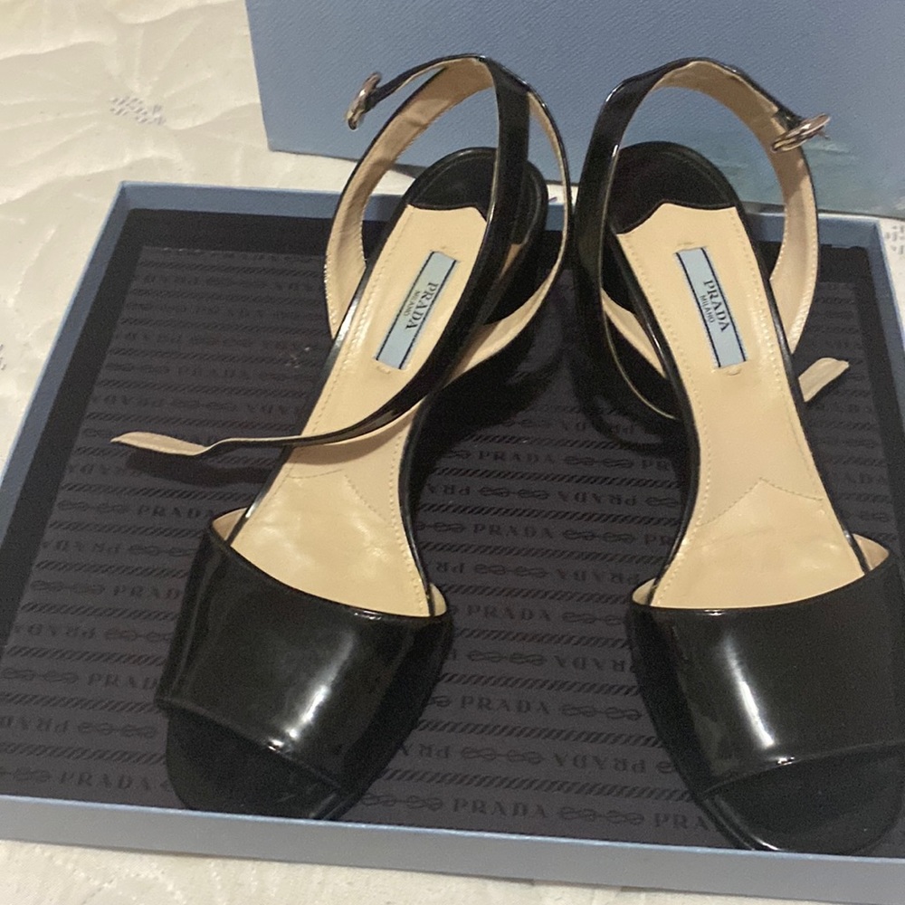Black Prada heels